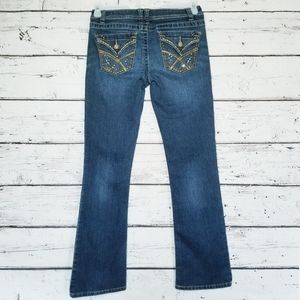 Apt 9 Embellished Back Pockets Flare Jeans